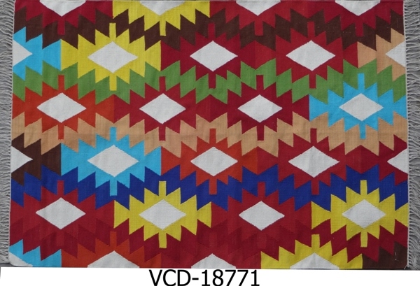 HAND WOVEN COTTON KILIM